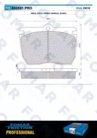 Комплект тормозных колодок FOMAR Friction FO 630581